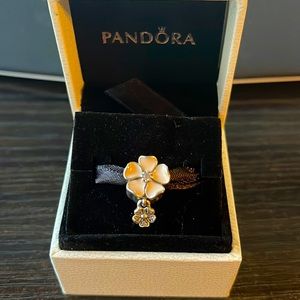 Pandora light pink primrose dangle charm